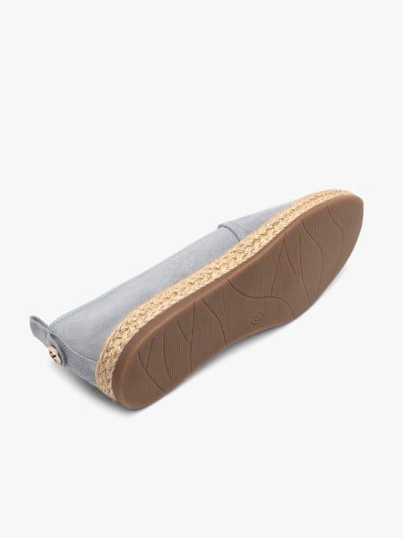 Niebieskie espadryle ze skóry welurowej