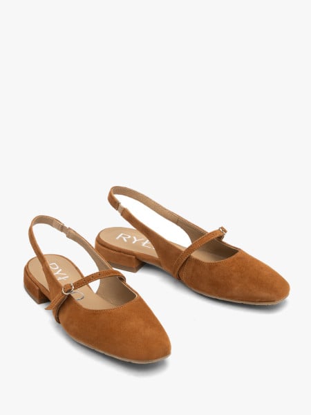 Rude czółenka slingback