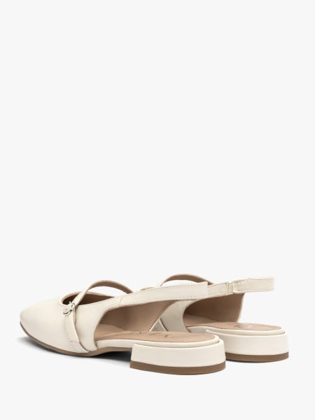 Kremowe czółenka slingback