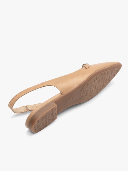 Beżowe baleriny slingback