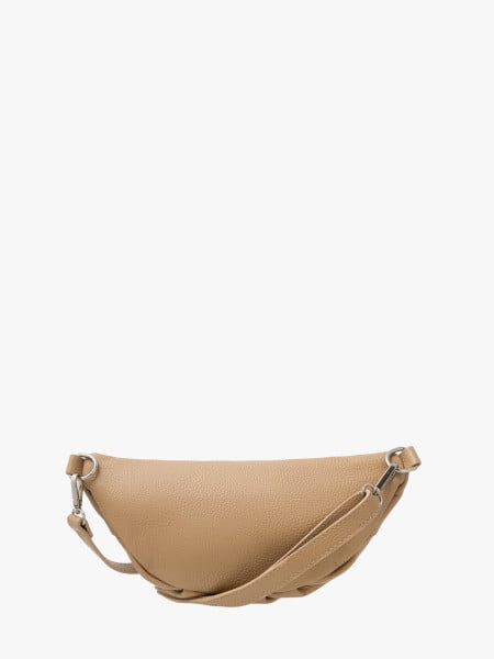 Beżowa torebka nerka-crossbody