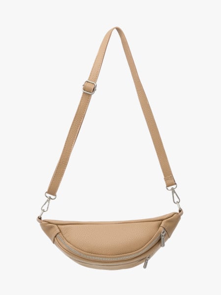 Beżowa torebka nerka-crossbody