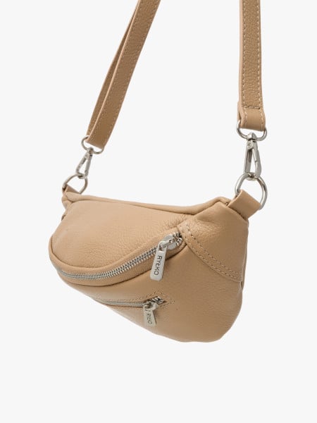 Beżowa torebka nerka-crossbody