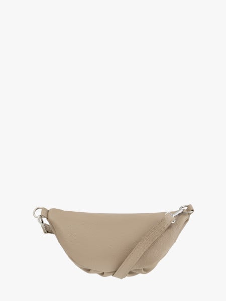 Ciemnobeżowa torebka nerka - crossbody